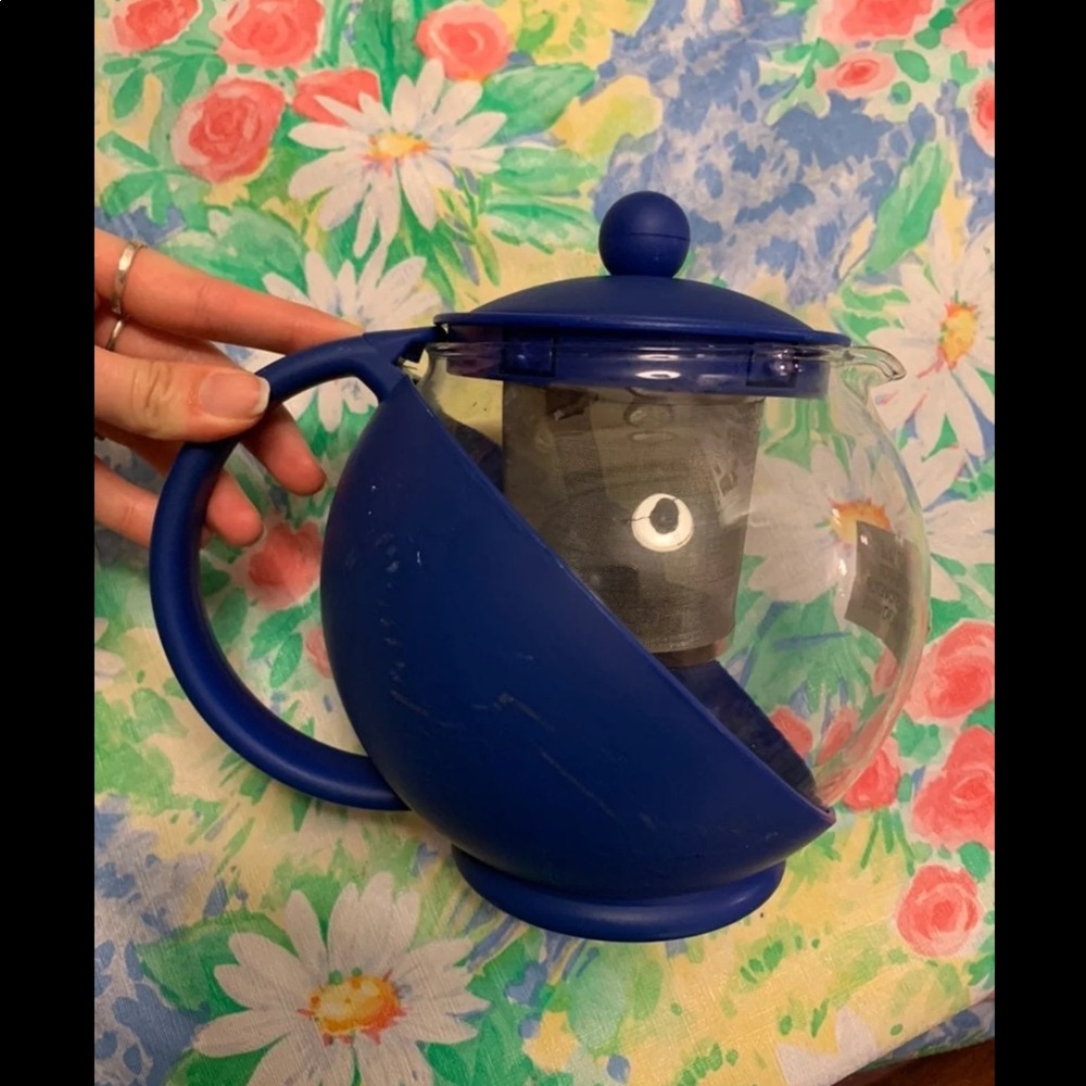 Tea Infuser For Tea Leaves Blue Color - Picture 3 of 4